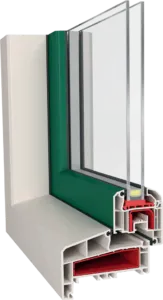 window corner designed for dutch market with exteriori rebate