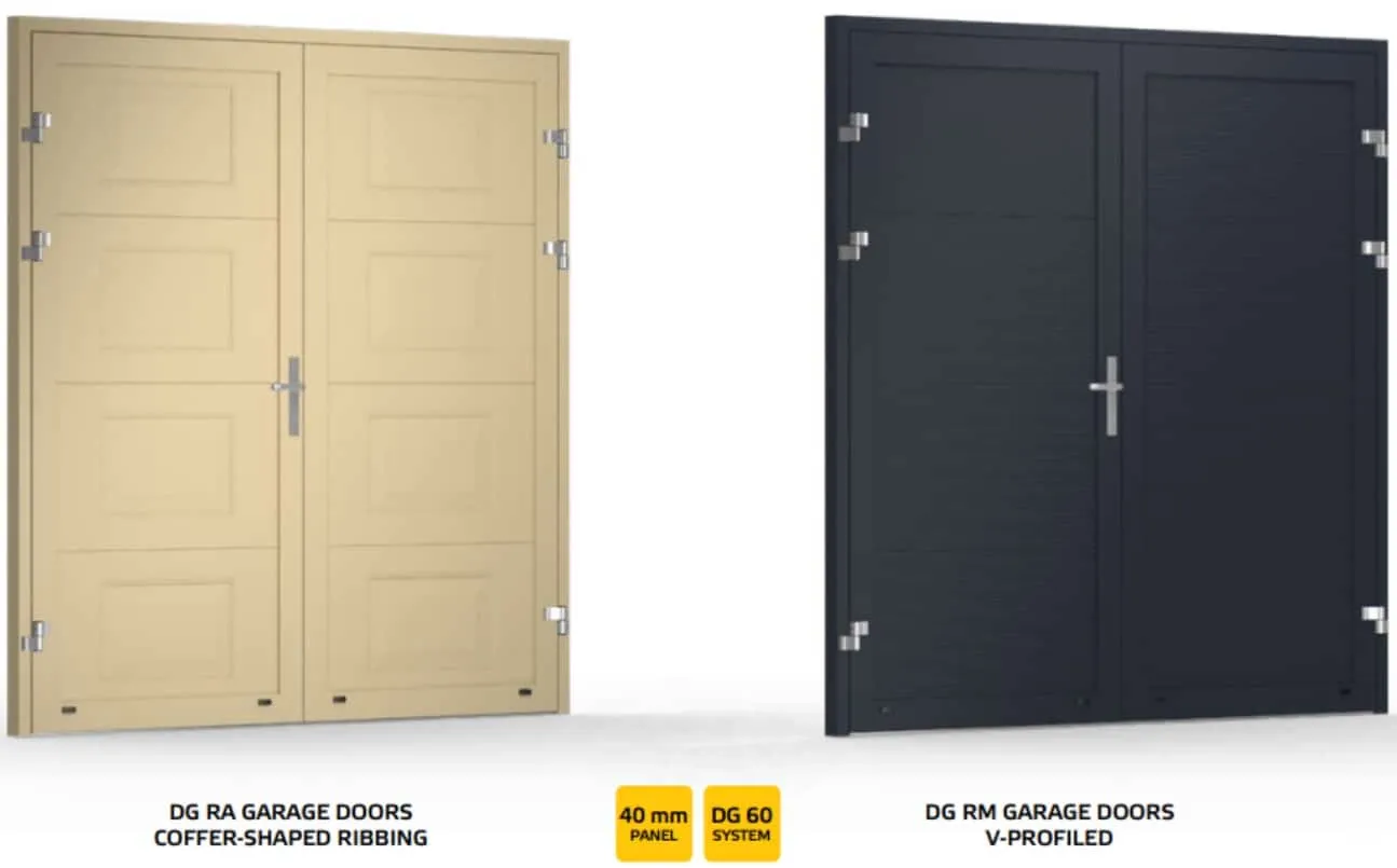 double leaf garage door design